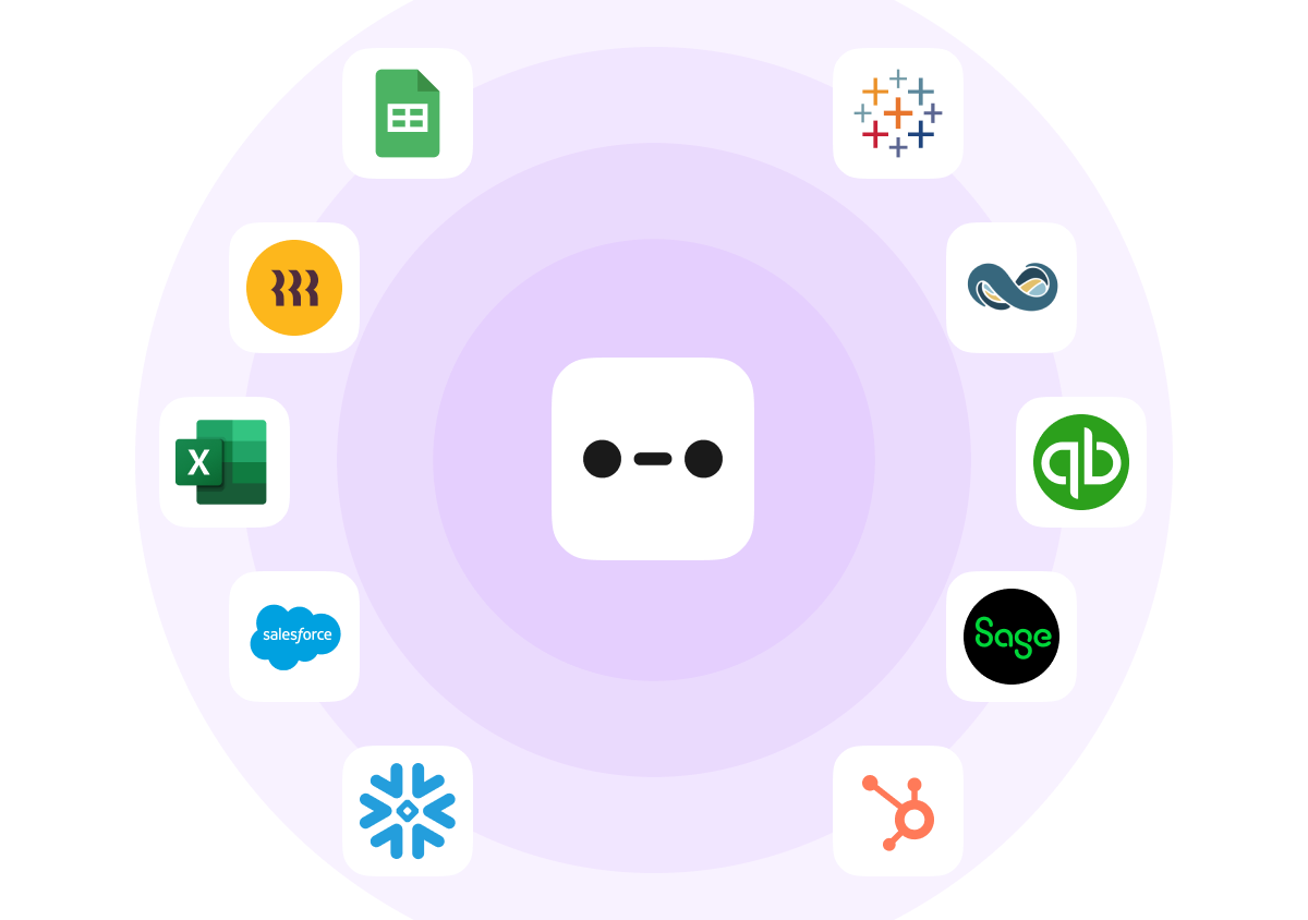 Abacum revenue model with scenarios and driver-based formulas